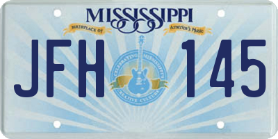MS license plate JFH145