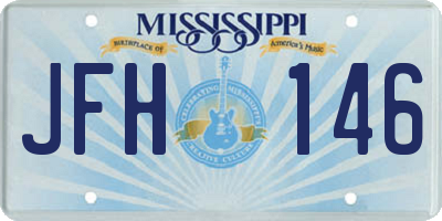 MS license plate JFH146