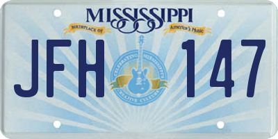 MS license plate JFH147