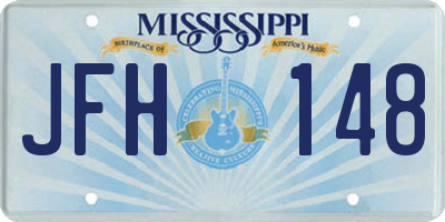 MS license plate JFH148