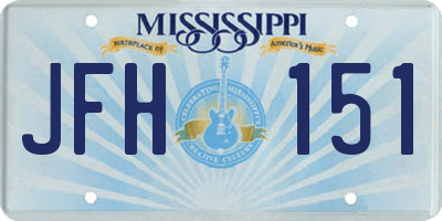 MS license plate JFH151