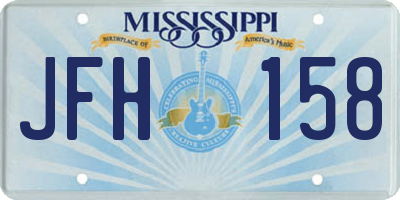 MS license plate JFH158