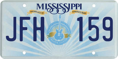 MS license plate JFH159