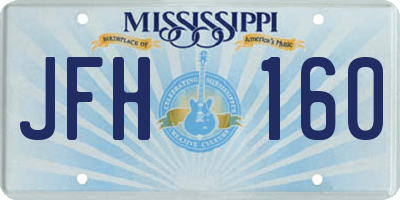 MS license plate JFH160