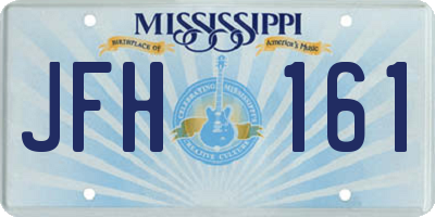 MS license plate JFH161