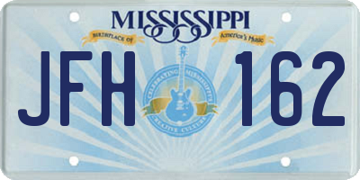 MS license plate JFH162