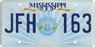 MS license plate JFH163