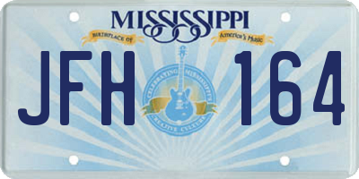 MS license plate JFH164