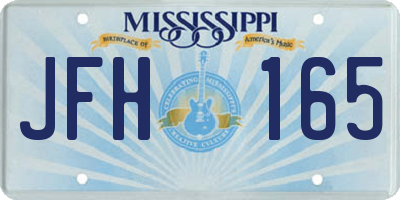 MS license plate JFH165