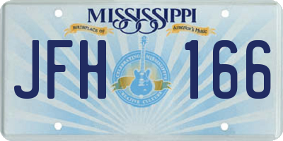 MS license plate JFH166