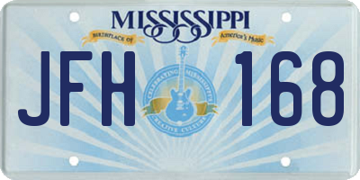 MS license plate JFH168