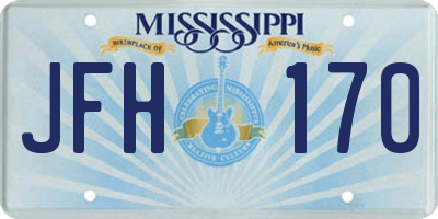 MS license plate JFH170