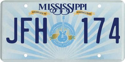 MS license plate JFH174
