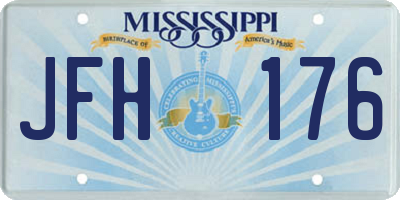 MS license plate JFH176