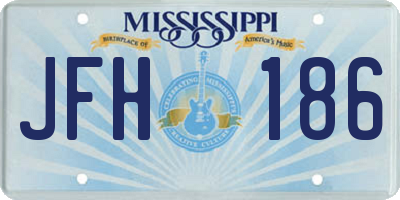 MS license plate JFH186