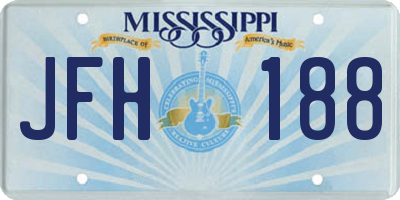 MS license plate JFH188