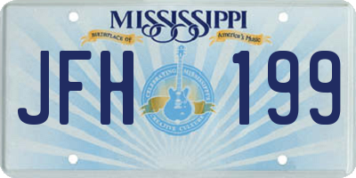 MS license plate JFH199