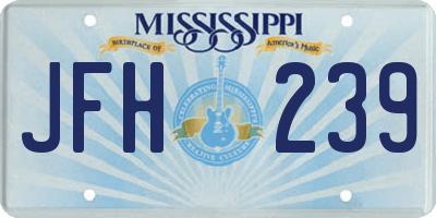 MS license plate JFH239