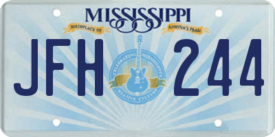 MS license plate JFH244