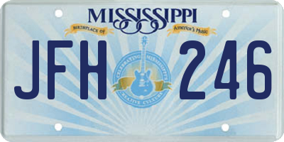 MS license plate JFH246