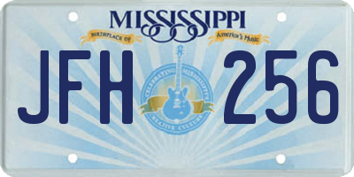 MS license plate JFH256