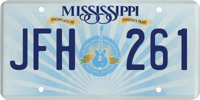 MS license plate JFH261