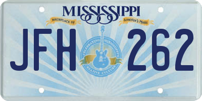 MS license plate JFH262