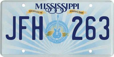 MS license plate JFH263