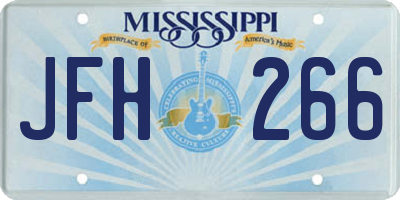 MS license plate JFH266