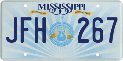 MS license plate JFH267