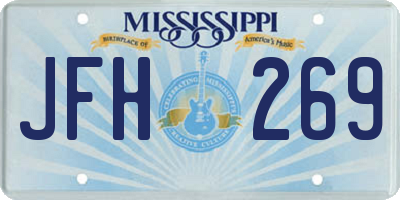 MS license plate JFH269