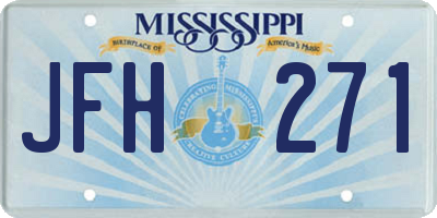 MS license plate JFH271