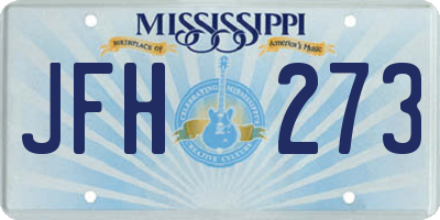 MS license plate JFH273