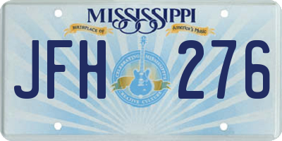 MS license plate JFH276