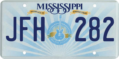 MS license plate JFH282