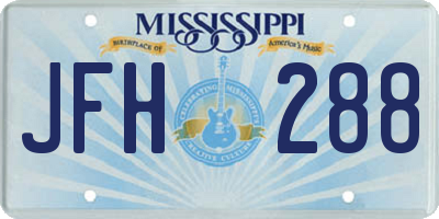 MS license plate JFH288