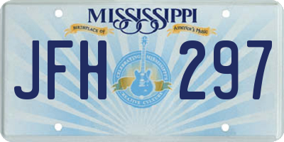 MS license plate JFH297