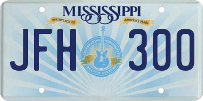 MS license plate JFH300
