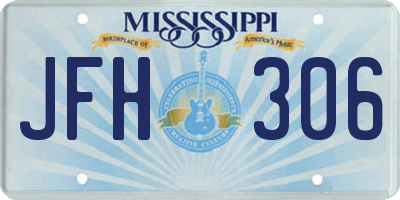 MS license plate JFH306
