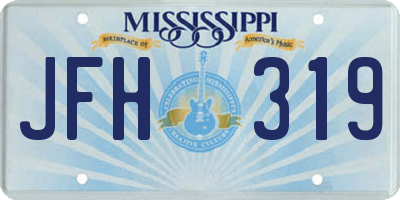 MS license plate JFH319