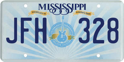 MS license plate JFH328