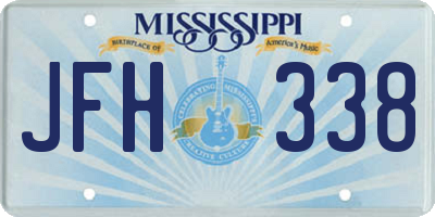 MS license plate JFH338