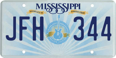 MS license plate JFH344