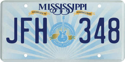 MS license plate JFH348