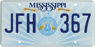MS license plate JFH367