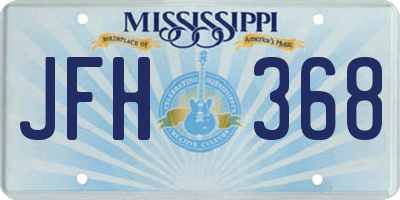 MS license plate JFH368