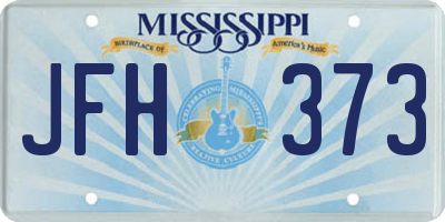 MS license plate JFH373