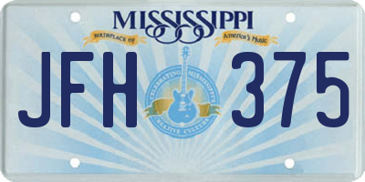 MS license plate JFH375