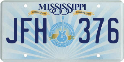 MS license plate JFH376