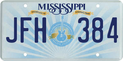 MS license plate JFH384